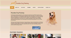 Desktop Screenshot of paradise-dogtraining.com