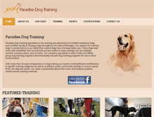 Tablet Screenshot of paradise-dogtraining.com